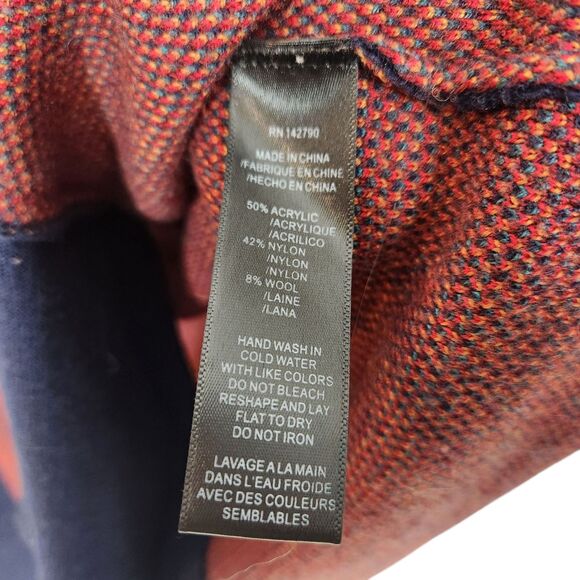 MAXSPORT‎ Sweater Womens Medium Blue Floral Open Long Cardigan Pockets Boho - Picture 7 of 8